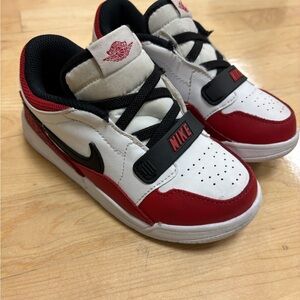 Jordan Nike Kids Black, Red, and White Sneakers